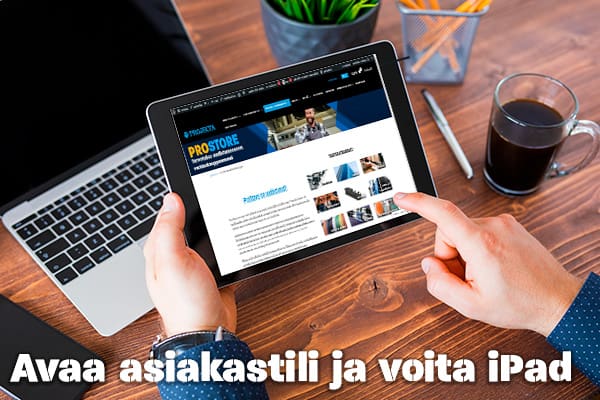 Avaa asiakastili ja voita iPad